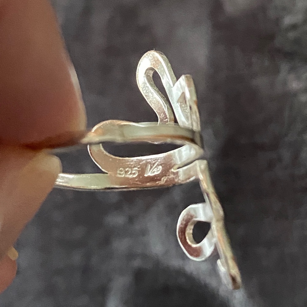 Sterling Silver Dancing Ribbon Ring - image 5